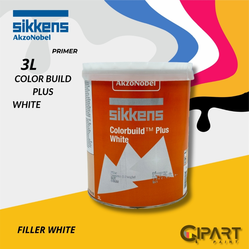 Sikkens Colorbuild Plus White 3L - Primer Cat Mobil untuk Hasil Finishing Sempurna dan Tahan Lama