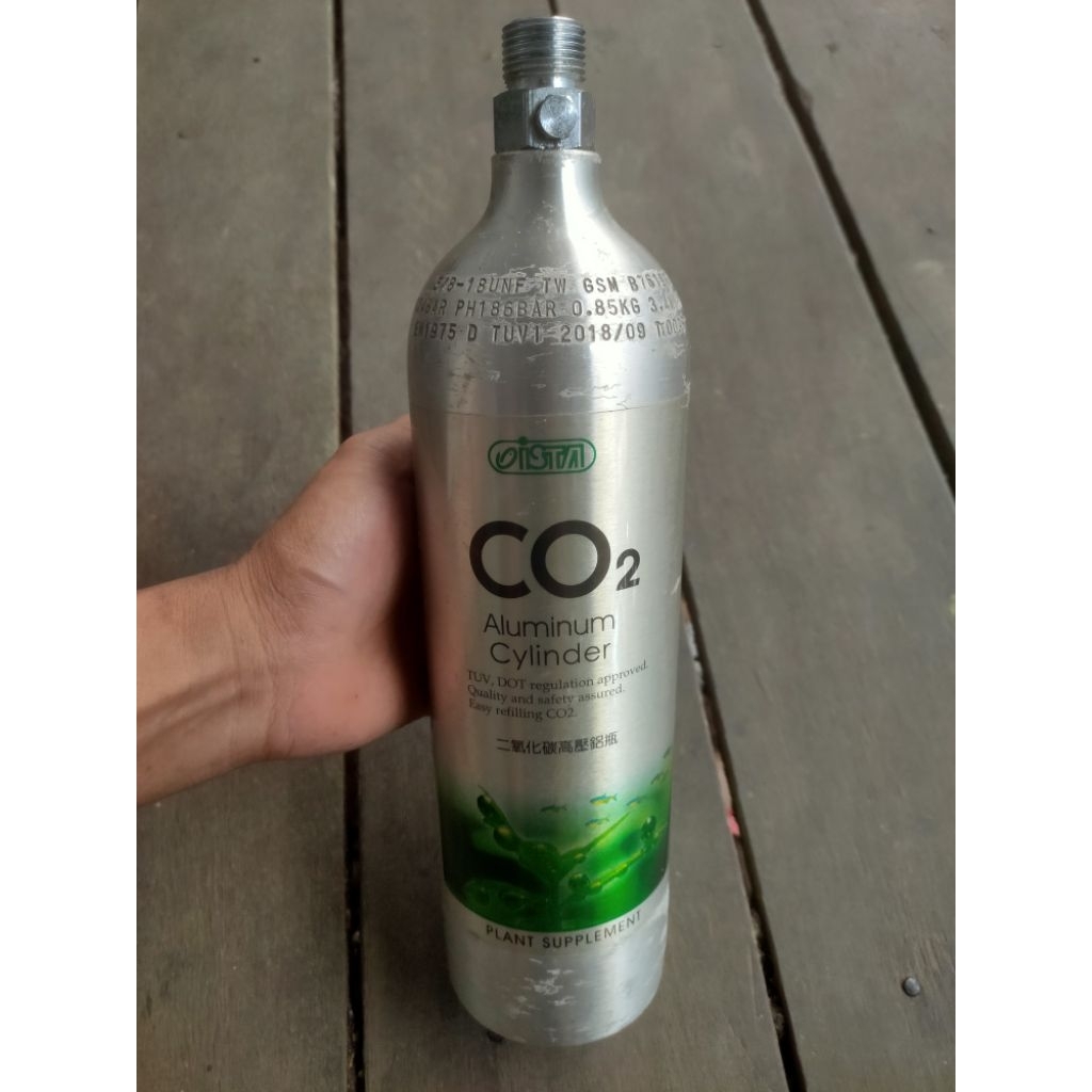 Tabung Ista CO2 1L, Tabung CO2 Aquascape 1 Liter, Second Tabung Alumunium Kosong.