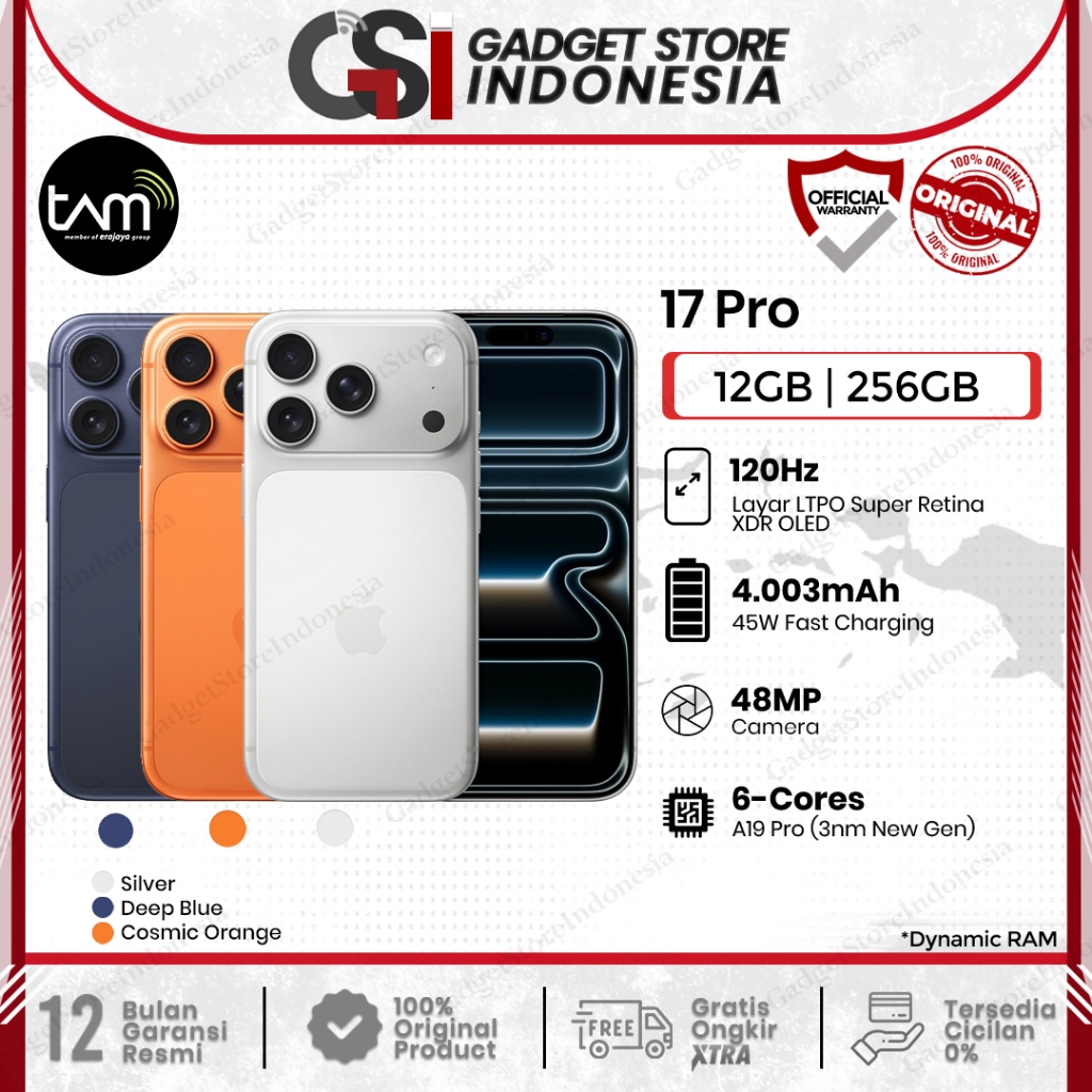 [TAM] Apple iPhone 17 PRO 256 NEW GARANSI TAM