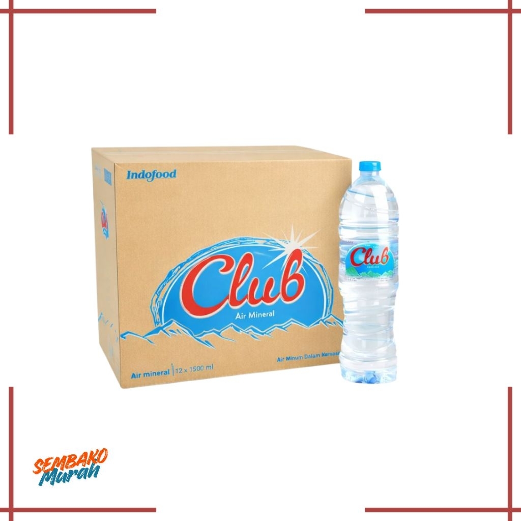AIR MINERAL CLUB BOTOL 1500ml ISI 12 BOTOL PER DUS | AIR MINERAL CLUB MURAH