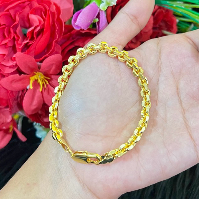 Gelang medan 15grm lapis emas 24k