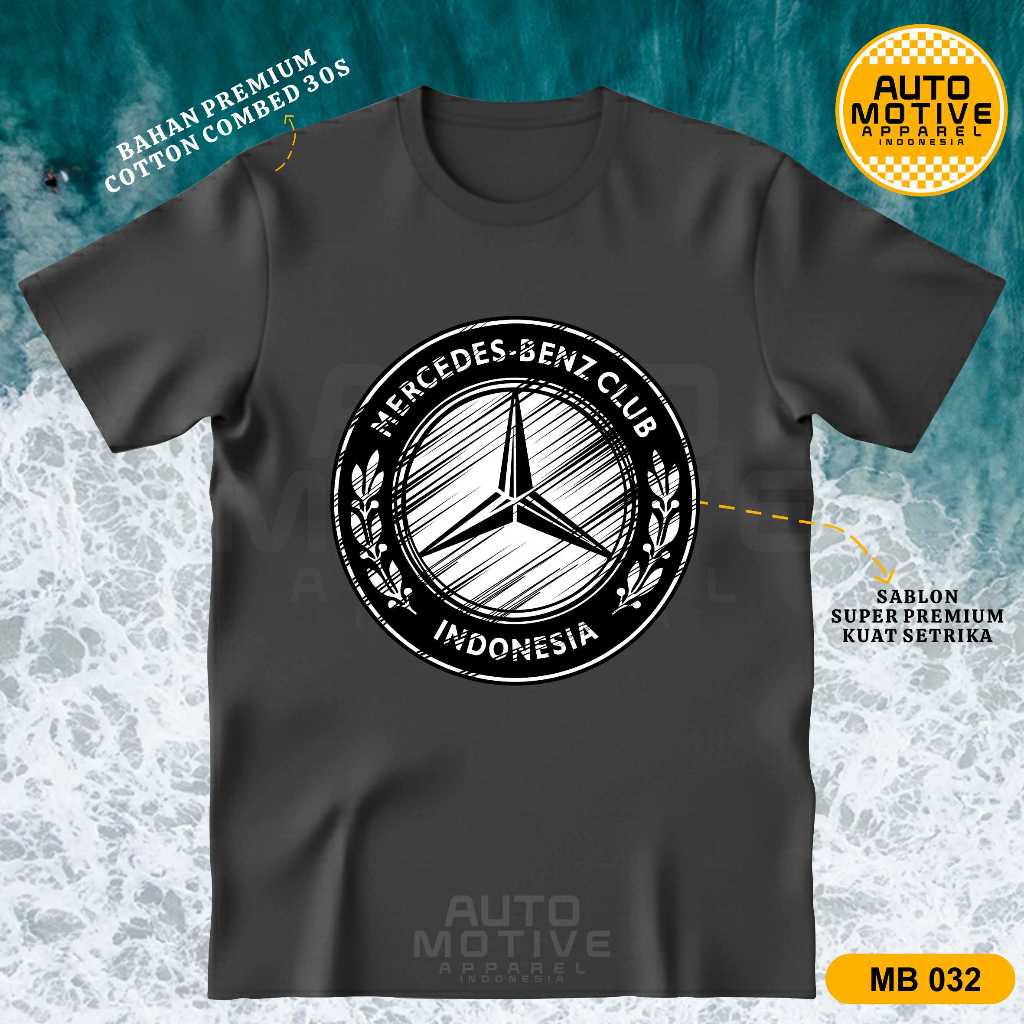 AUTOMOTIVE APPAREL Kaos Mercedes Benz Tshirt baju mobil Mercy MB032