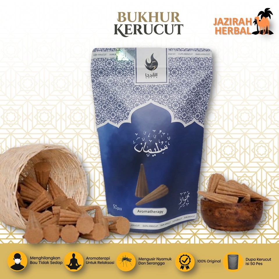 Dupa Kerucut QODHA SULAIMAN Isi 50 Pcs Bukhur Buhur Bakhoor Pengharum Ruangan Aromaterapi