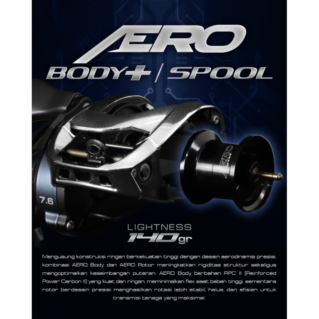 REEL BC DAIDO NEURON 150 L / REEL BC BOBOT RINGAN / REEL HANDLE KIRI