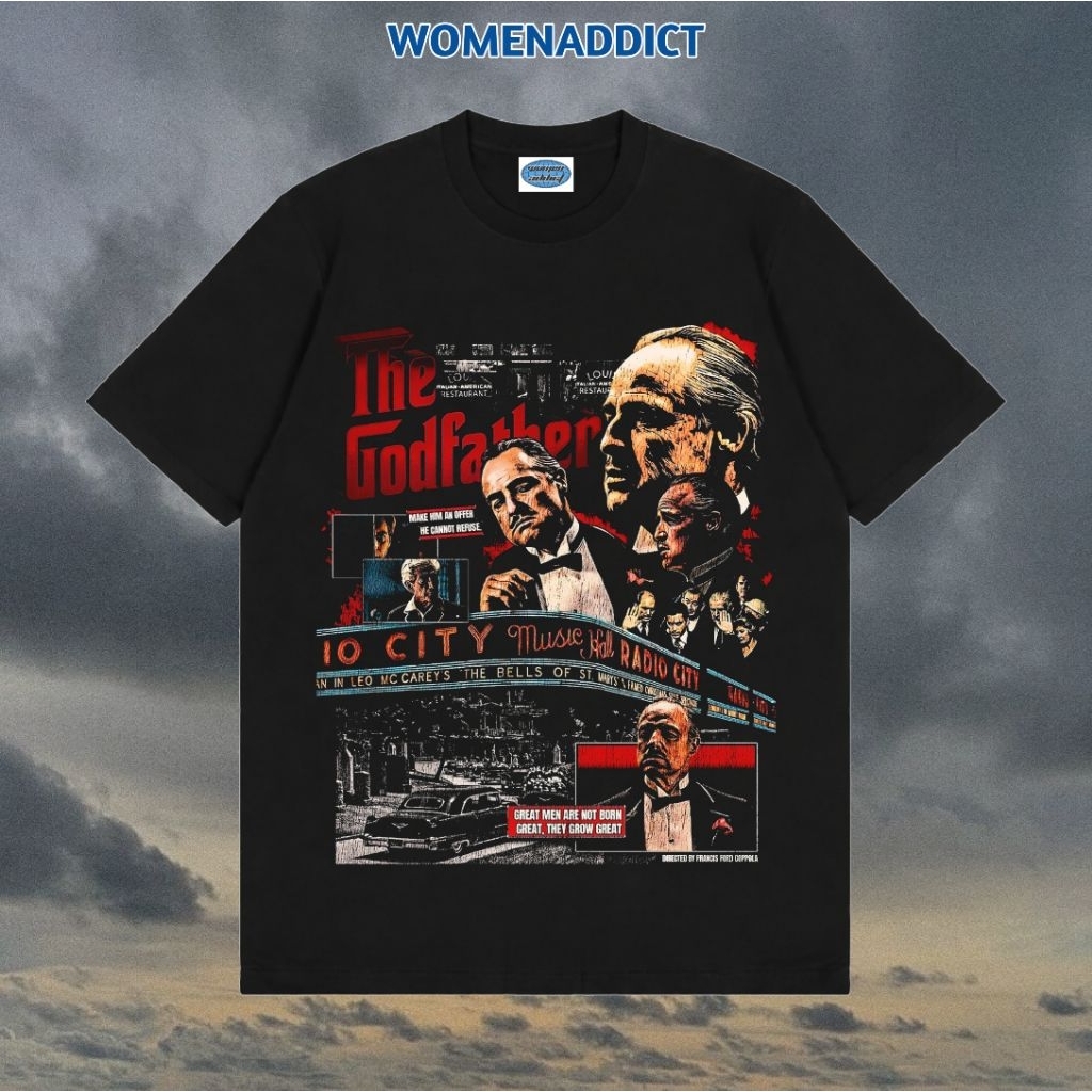 KAOS BAJU THE GODFATHER | T-SHIRT REGULAR HITAM STYLE Y2K VINTAGE BOOTLEG | BAND METAL MUSIK ROCK | 