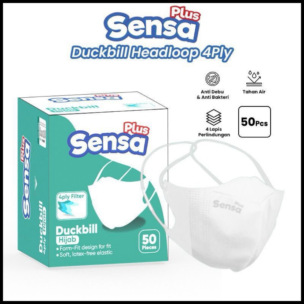 Masker Duckbill Hijab Headloop by Sensa