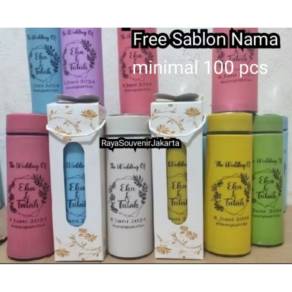 Free Sablon Nama botol / tumbler six up polos / Kado Ulang Tahun / Souvenir Pernikah / Khitanan / ke