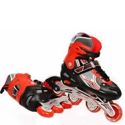 Sepatu Roda Inline Anak Remaja Dewasa SPEEDS - Nyala Merah Putih, Ringan, Mudah Digunakan