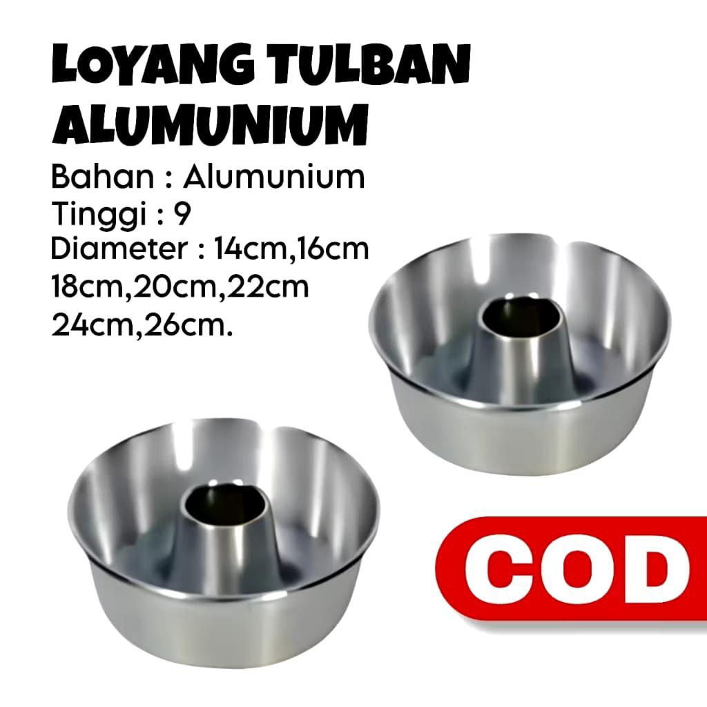 Loyang Tulban Press / Loyang Bolu Anti Lengket / Loyang Bolu Tanpa Sambungan / Loyang Bolu