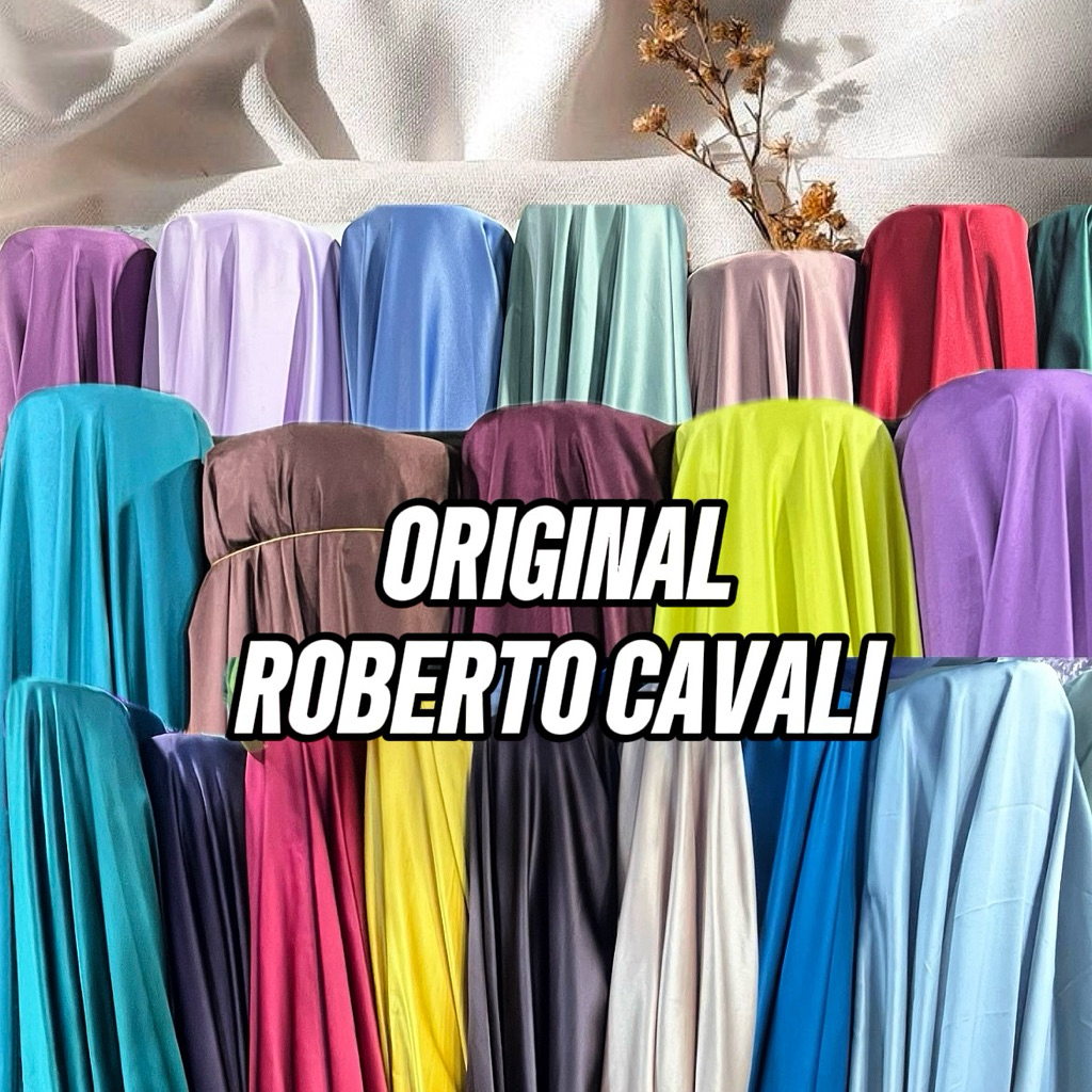 ORIGINAL ROBERTO CAVALI PREMIUM // BAHAN GAUN DRESS // BRIDESMAID // INNER KEBAYA