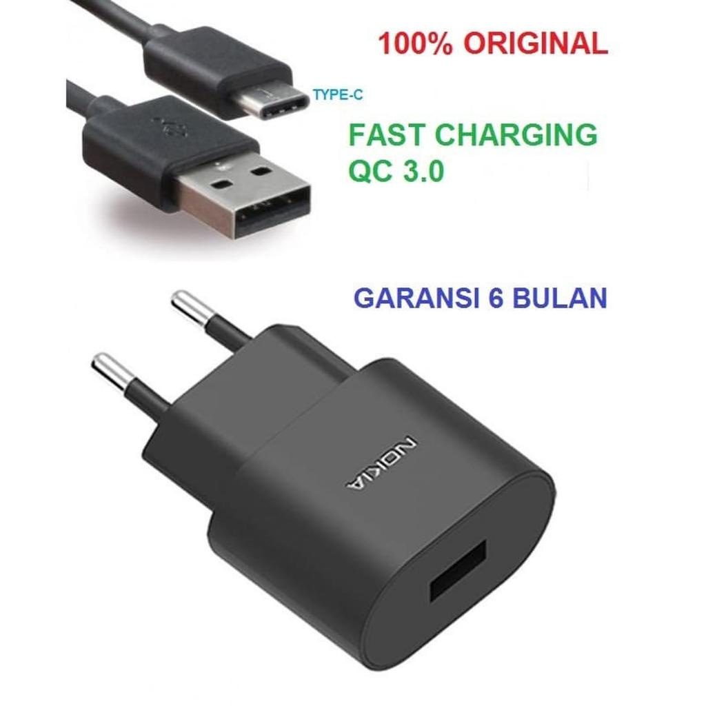 NOKIA Fast Charging Charger AD-18WE + Type C Original 100%