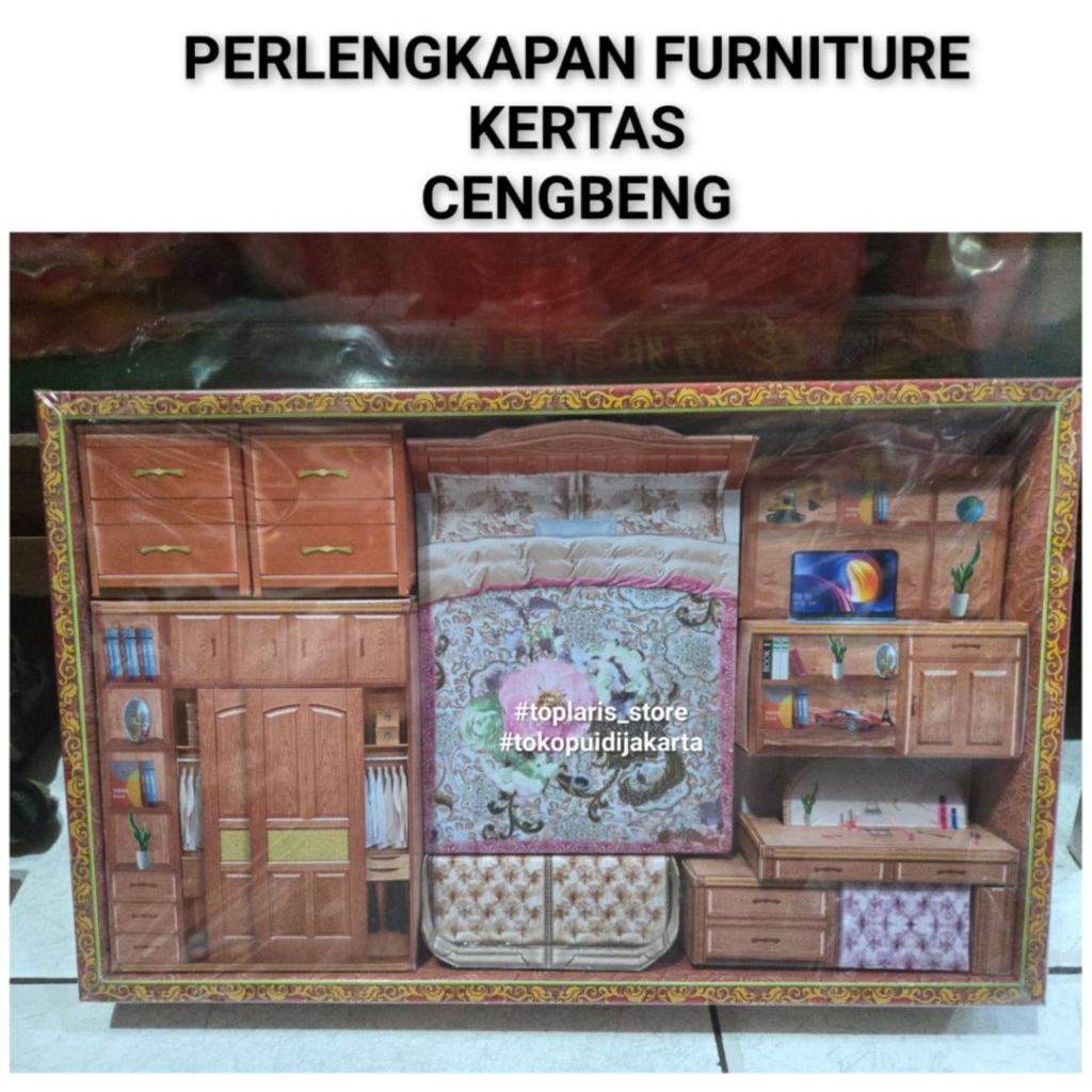 TEMPAT TIDUR SET LEMARI KERTAS CENGBENG