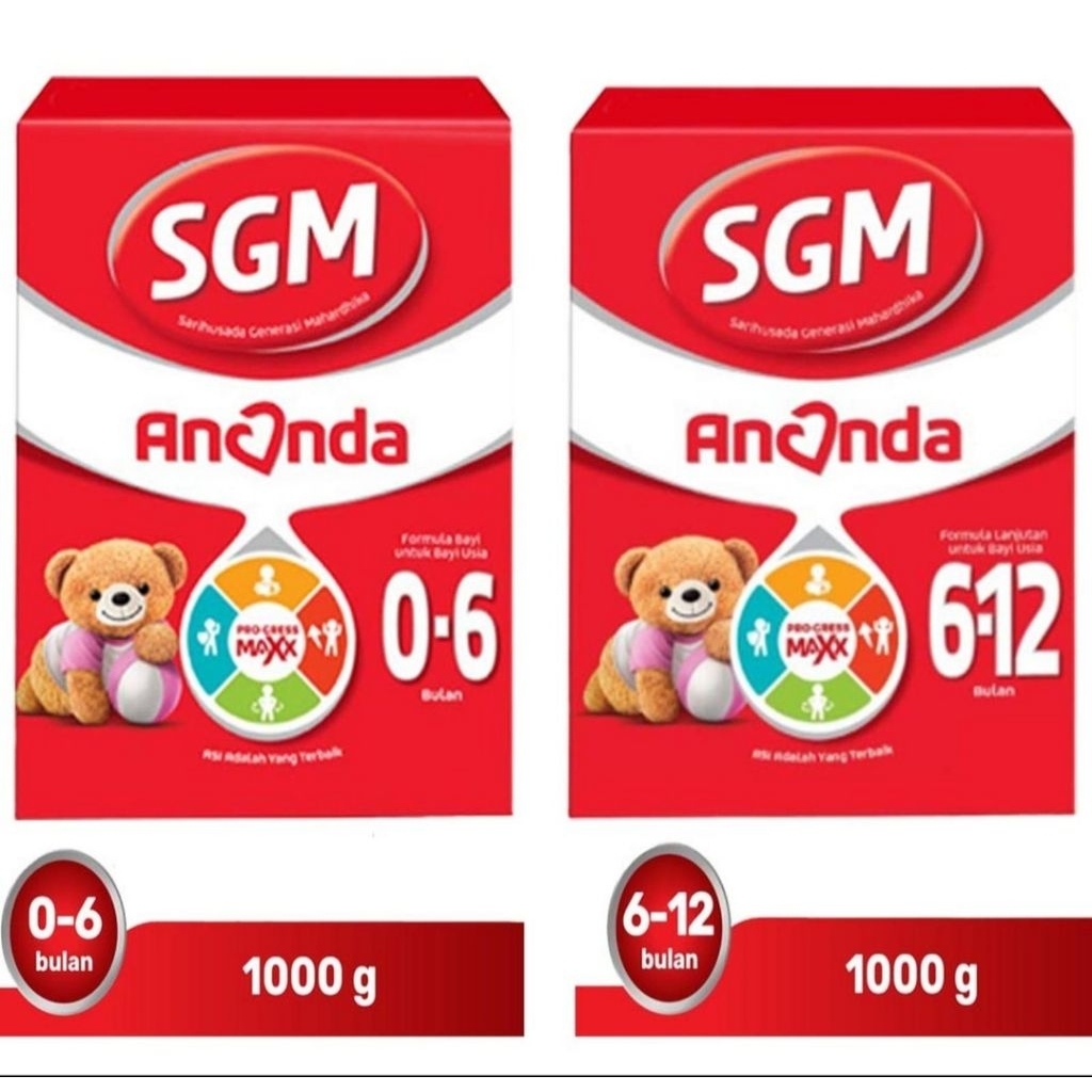 Susu SGM Ananda Tahap 1 (0-6 bulan) /SGM Ananda 2 (6-12 bulan).