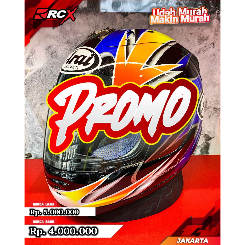 Helm Arai Rapide SR Yuki Takahashi size M Original 2nd second bekas RCX