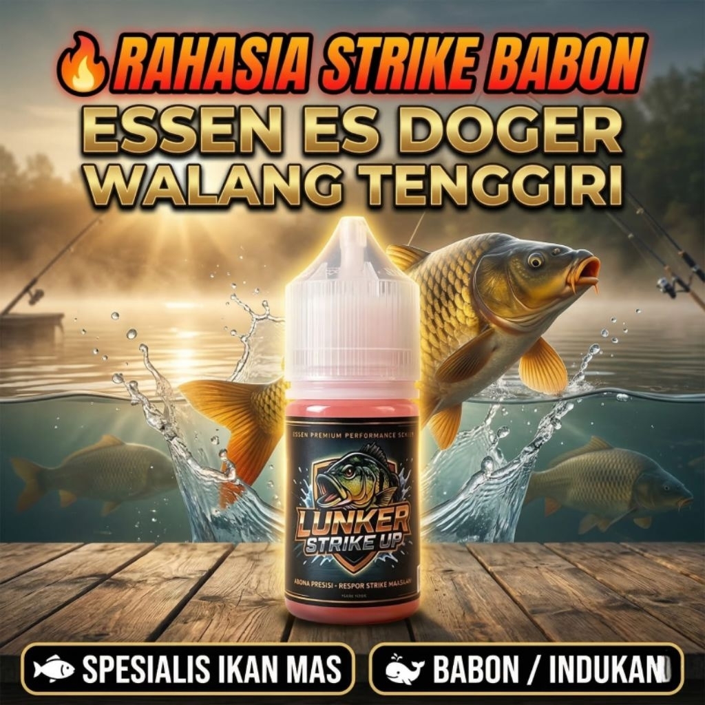 Essen Ikan Mas Lunker Strike Up - Aroma Es Doger Walang Tenggiri - Spesialis Ikan Mas Babon & Induka