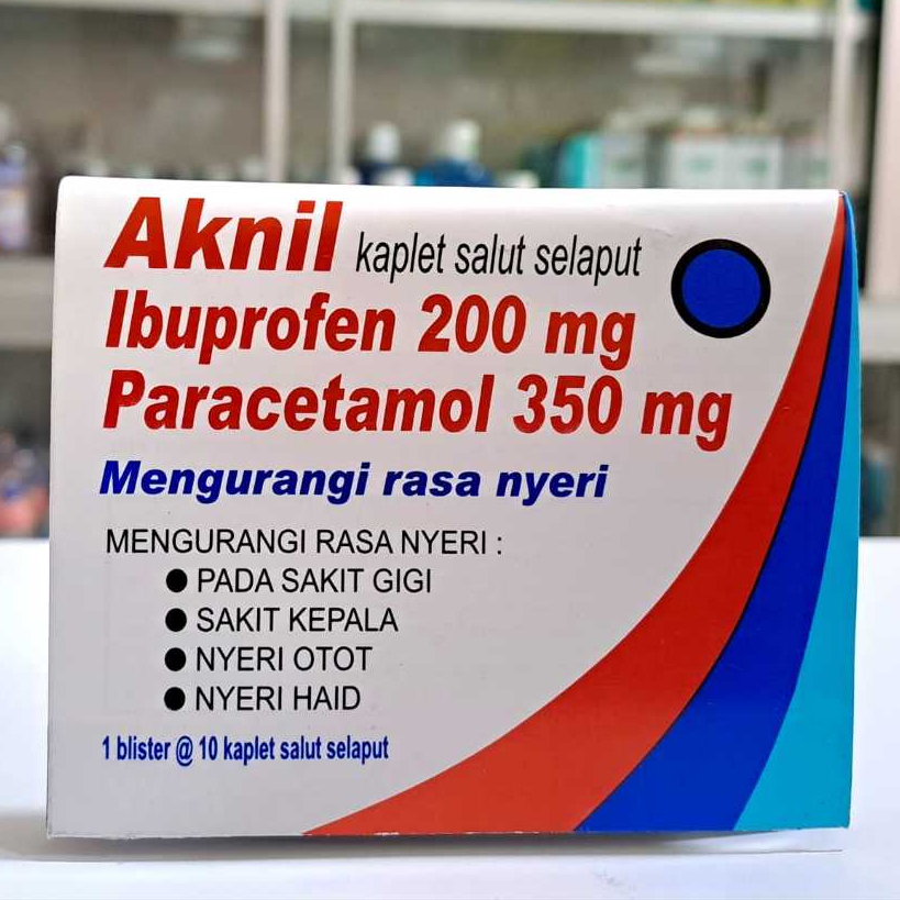 AKNIL PARACETAMOL DAN IBUPROFEN | Membantu Meredakan Nyeri Otot (10 Tablet)