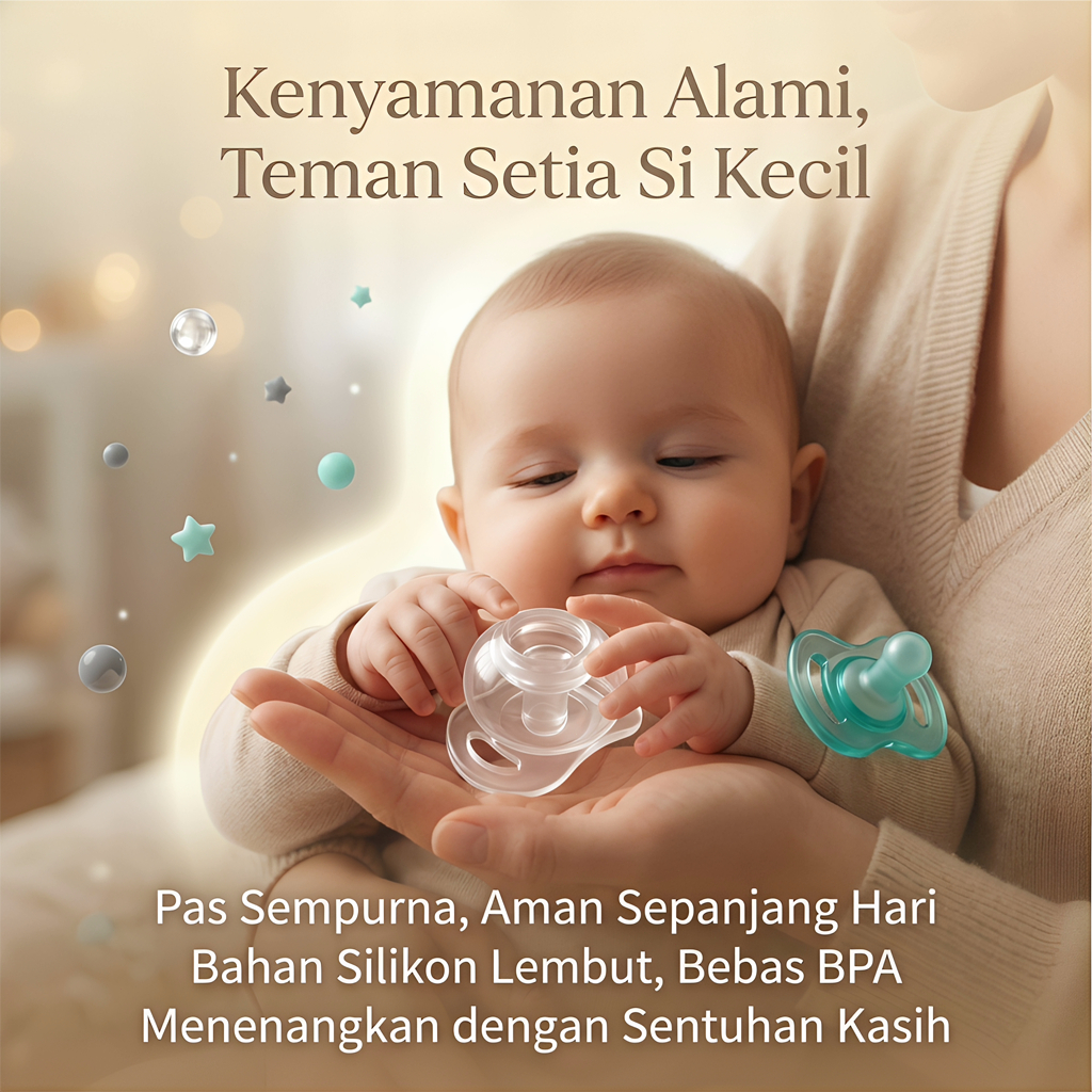 Empeng Bayi Latex Lembut Aman untuk Bayi Baru Lahir