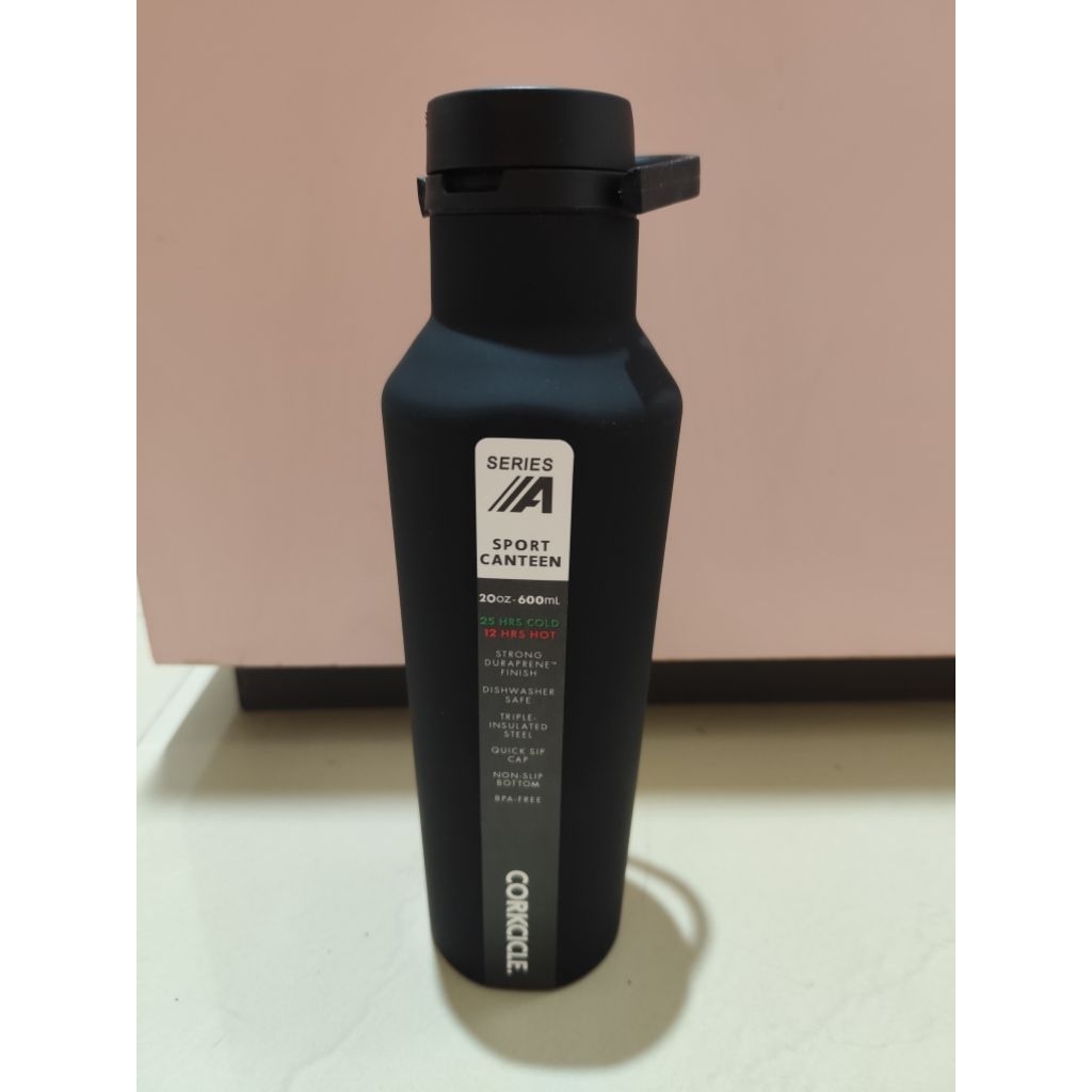 Tumbler Stainless Steel  Corkcicle Sport Canteen 20oz - Tahan Dingin 25 Jam, Mudah Digenggam, Anti S