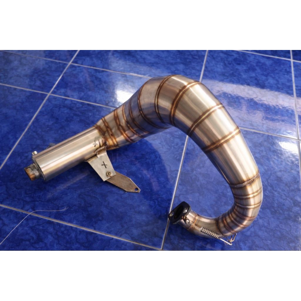 KNALPOT GOPED FULL STENLIST MESIN KANAN 63CC