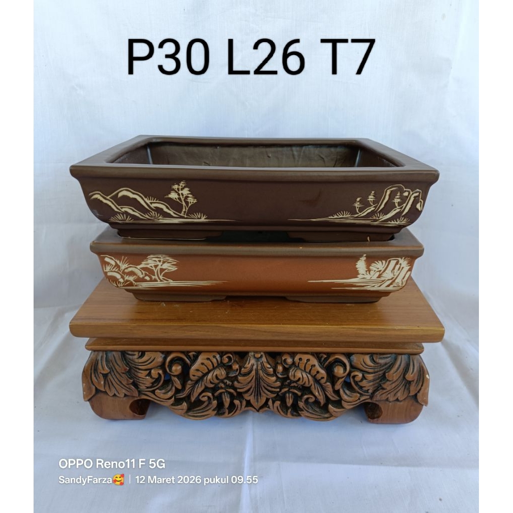 pot keramik kotak 30cm