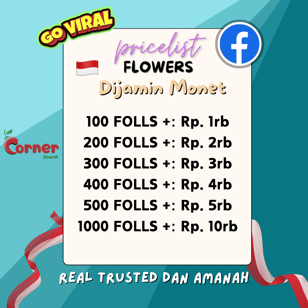 Followers Facebook Permanen Monet Bergaransi By Cornerstops