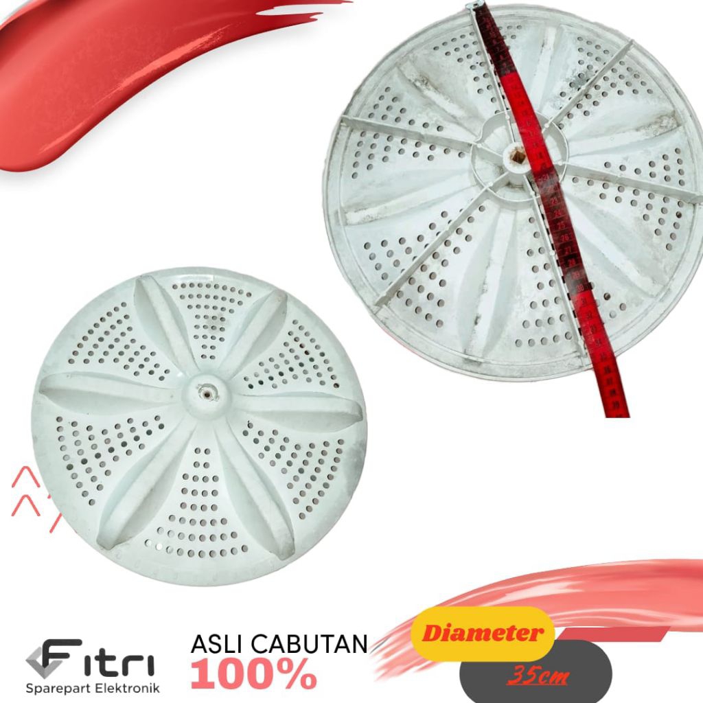 PULSATOR MESIN CUCI 2 TABUNG ORIGINAL SECOND CABUTAN– BALING / KIPAS MESIN CUCI ASLI CABUTAN BEKAS