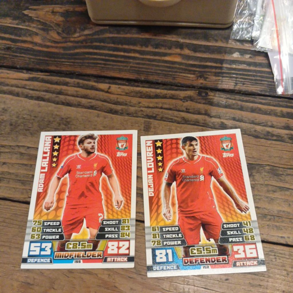 kartu bola match attax epl 2014/2015 Liverpool base card