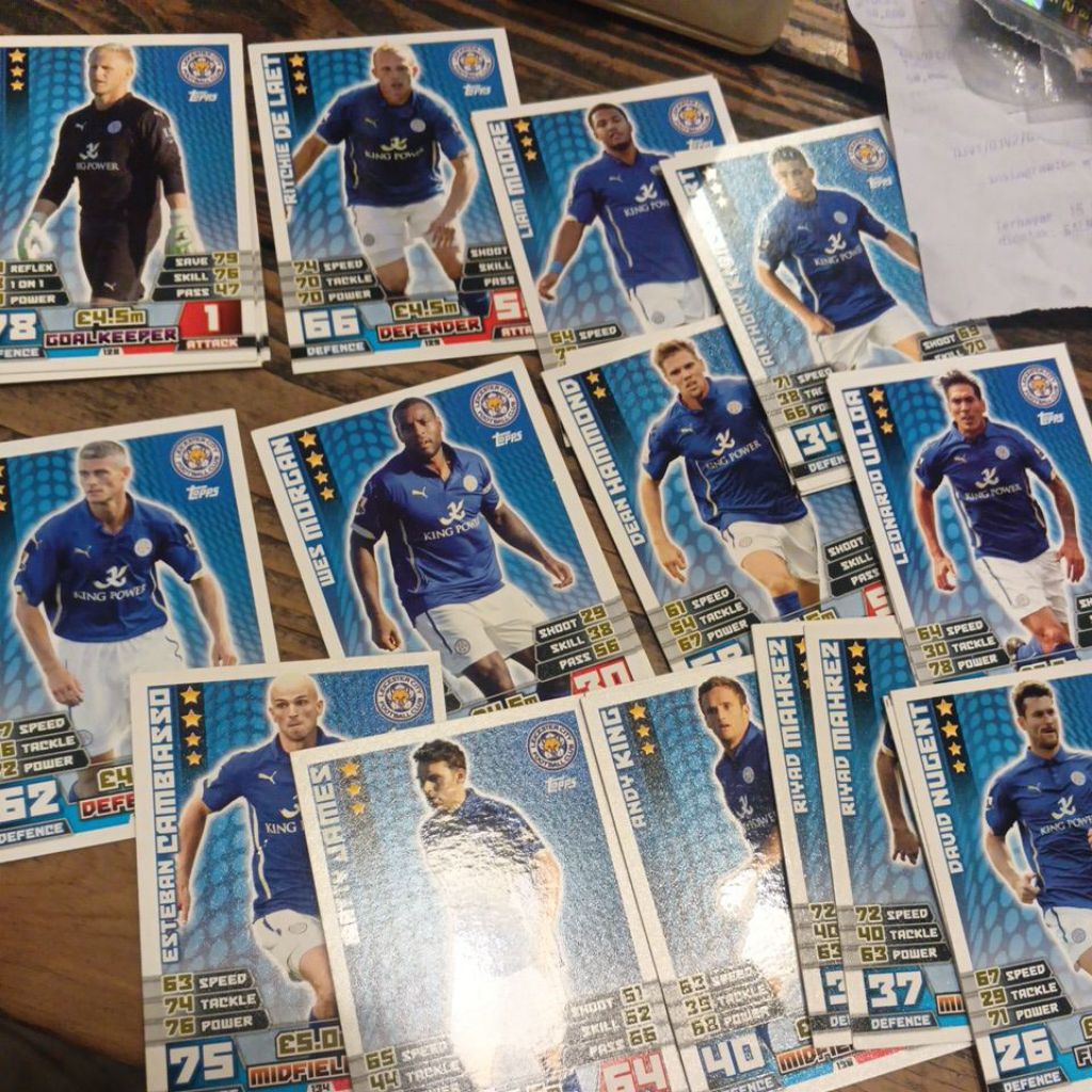 kartu bola match Attax epl 2014/2015 Leicester base card