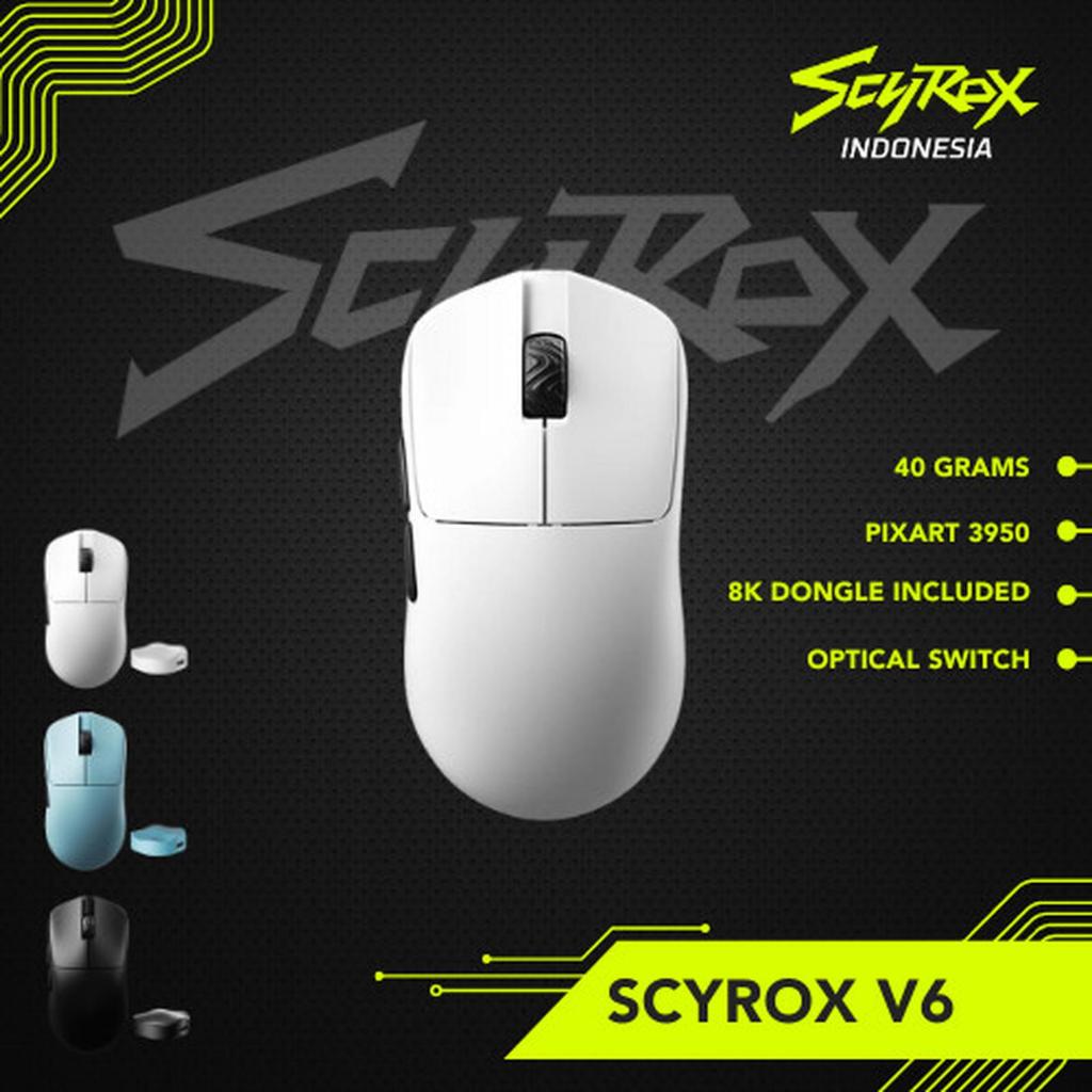 Scyrox V6 / V-6 Ultra Lightweight Gaming Mouse PAW-3950 8K Polling Rate