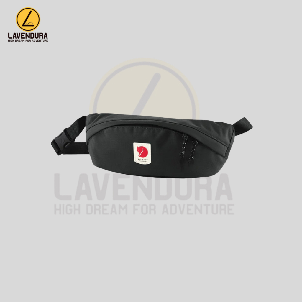 Tas Pinggang Fjallraven Ulvo Hip Pack Medium Black ORIGINAL 100% Fjallraven Fjallraven Sling Bag Tas