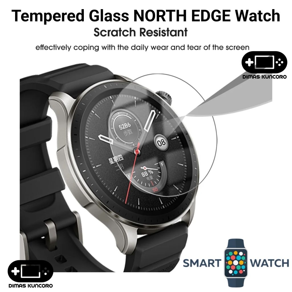 Tempered Glass NORTH EDGE Smartwatch anti gores antigores screen guard protector pelindung layar lcd