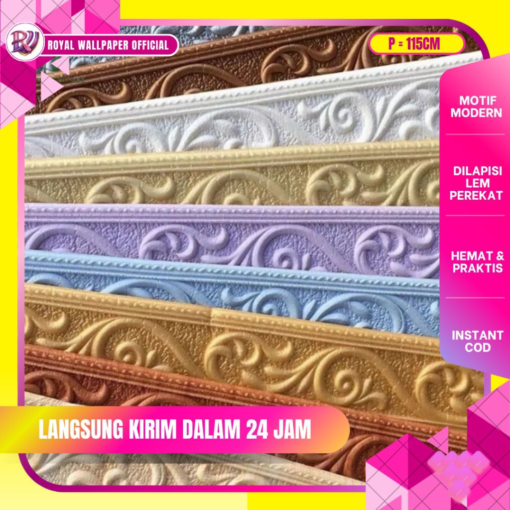 Wallpaper Sticker Foam Wallpaper List Foam Wallfoam Dinding List Dinding Bahan Foam Ukuran 115cm