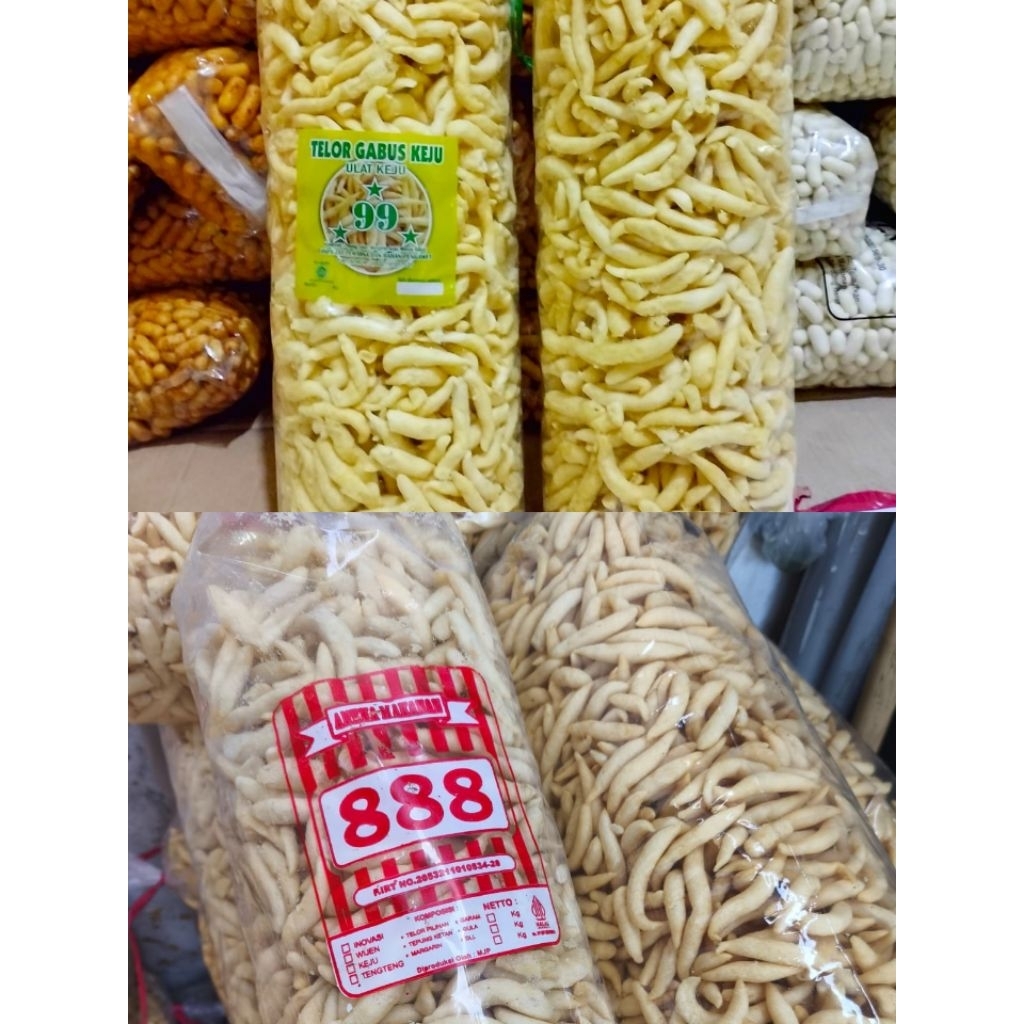 Cemilan Snack Telur Gabus Keju 1kg - Renyah, Gurih, Halal