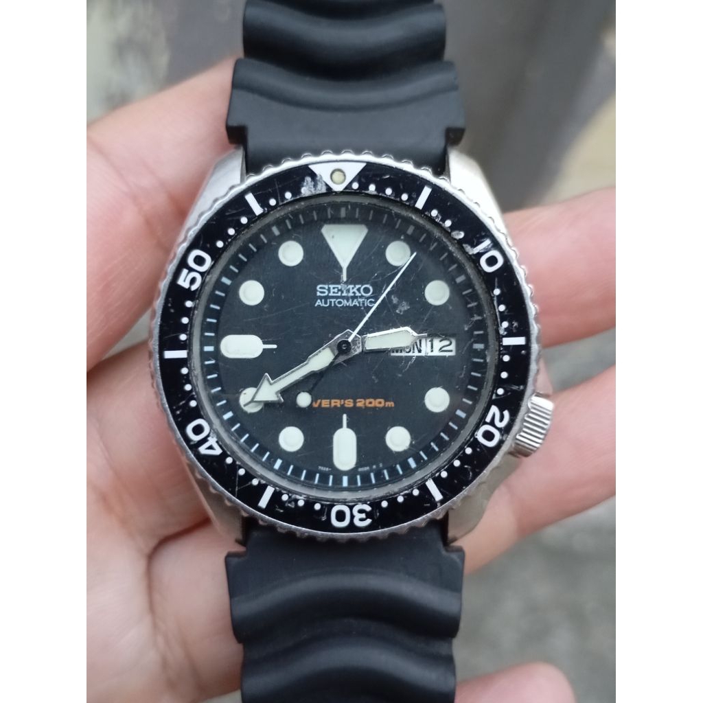jam tangan seiko Skx007 7s26 diver 200m bekas second preloved original