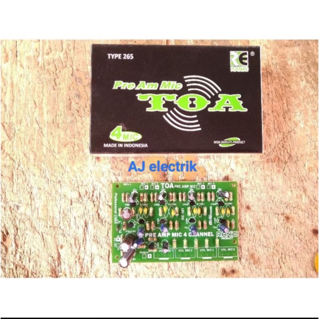 Kit Penguat Mic Pre Amp Mic Mixer 4 Chanel.