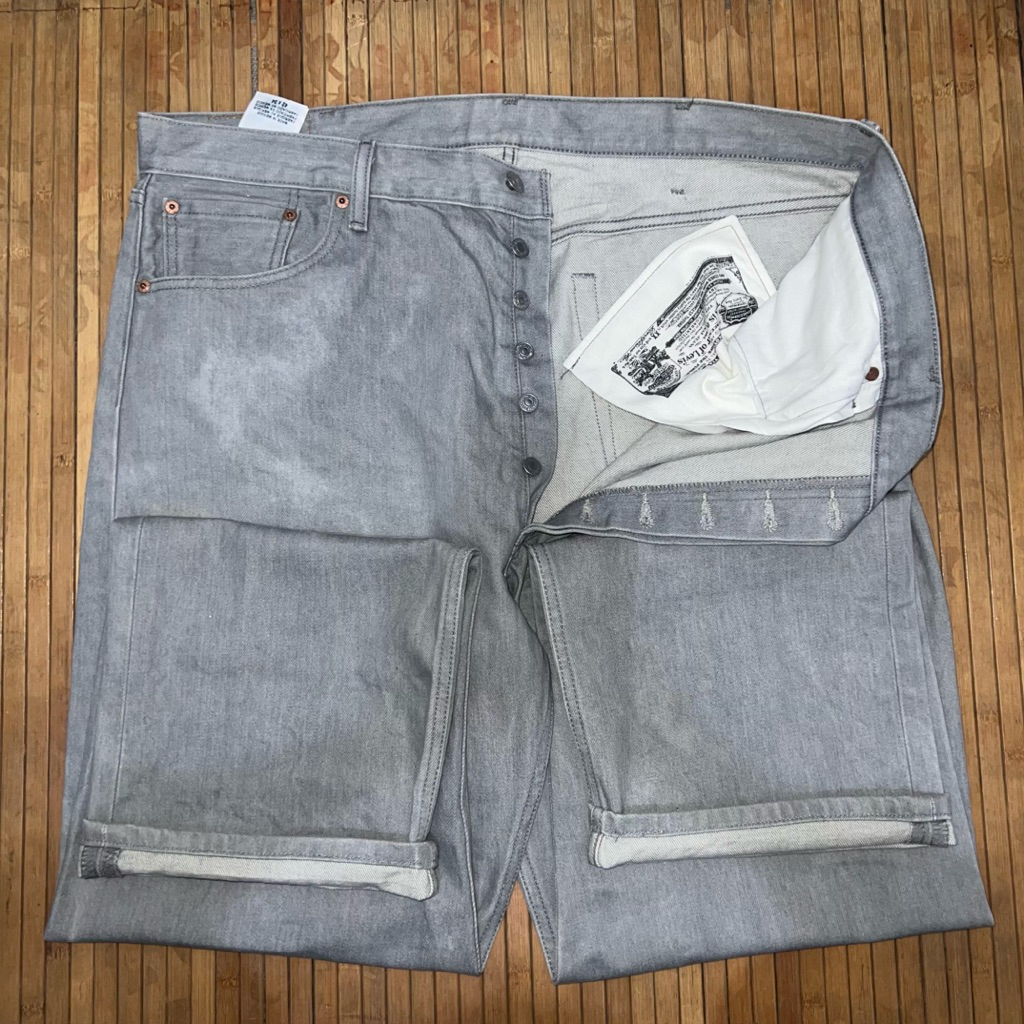 LEVIS 501xx DEADSTOCK ORIGINAL SHRINK TO FIT SILVER GRAY RIGID BUTTON FLY DENIM JEANS