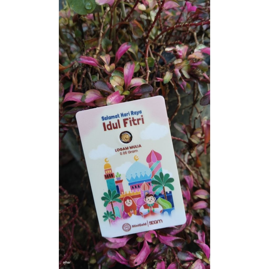 Logam Mulia Emas Mini Gold MiniGold Gift Series Idul Fitri Kids Selamat Hari Raya Idul Fitri 0,05 gr