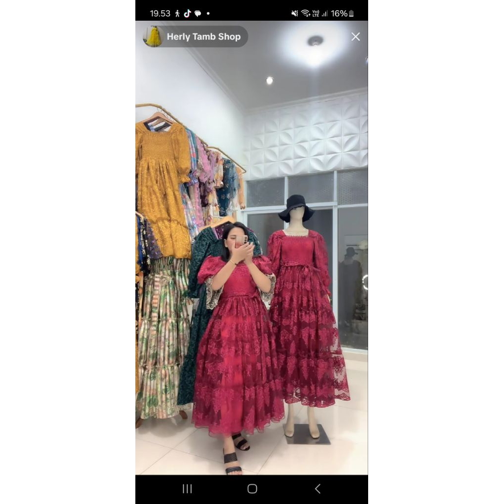 Dres pesta tile  bordir