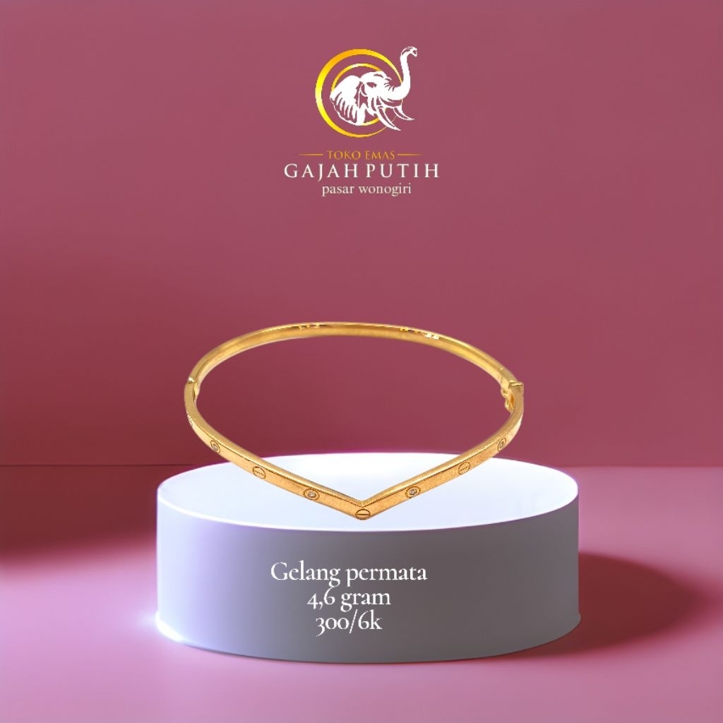 Gelang emas permata 4,6 gram