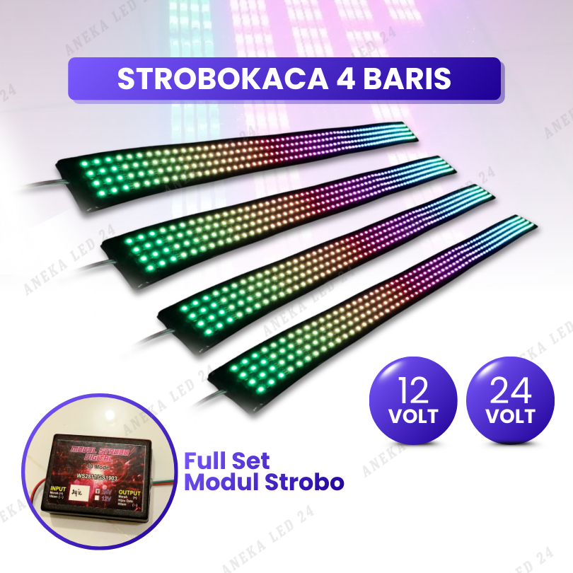 STROBOKACA RUNNING TEXT 4 BARIS 12/24V