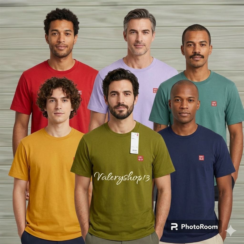 Kaos Uniqlo Lengan Pendek Unisex Logo Bordir