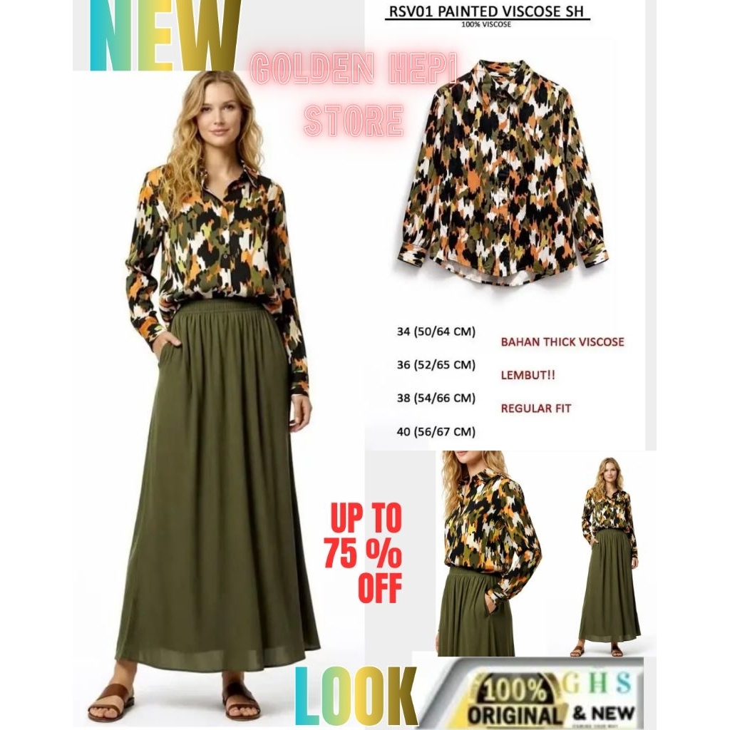 KEMEJA WABITA Reserved Blouse Painted Viscose