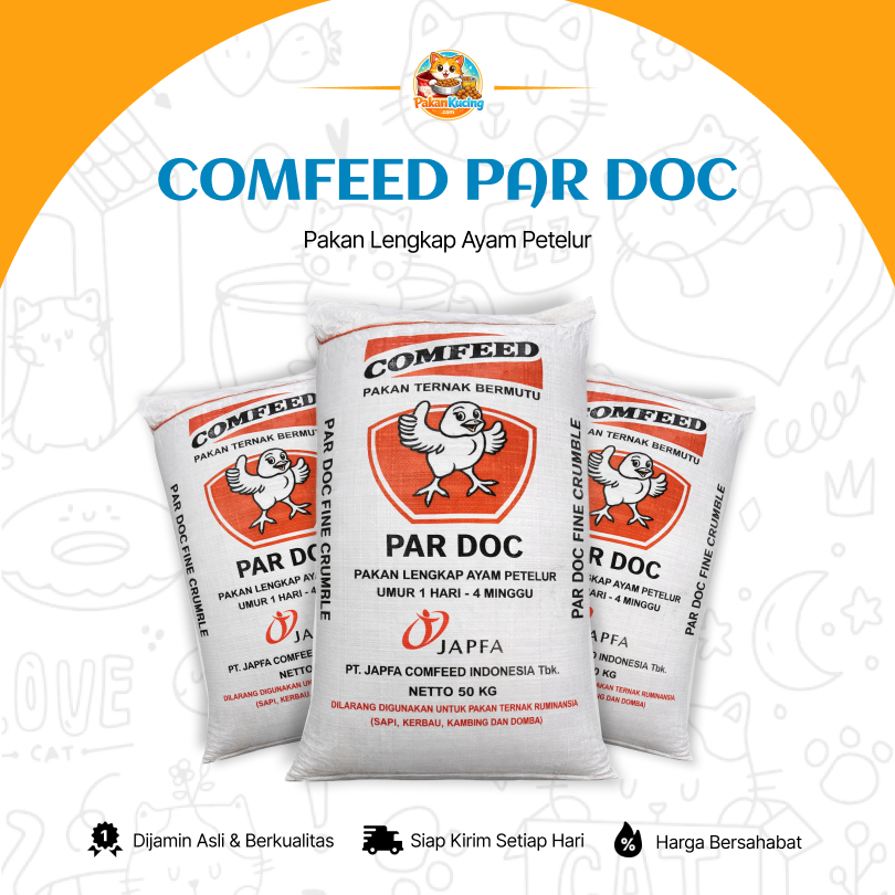 Comfeed PAR DOC - Pakan Lengkap Ayam Petelur (Starter / Pakan Terapi) – Umur 1 Hari sampai 4 Minggu 