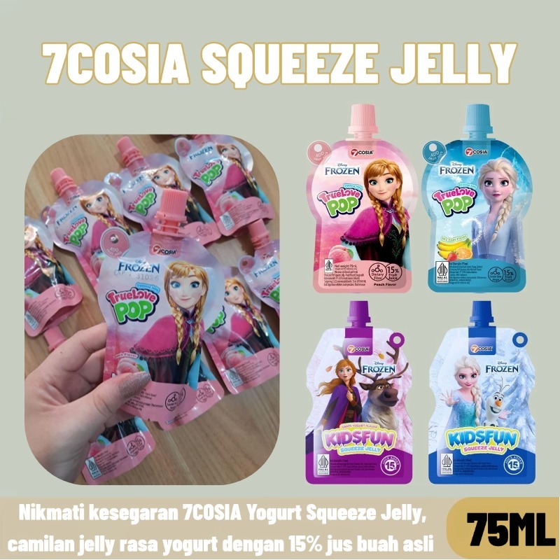7COSIA Disney Frozen Squeeze Jelly Yogurt Cemilan Anak Jelly Rasa Yougurt Sudah Halal Dan Bpom