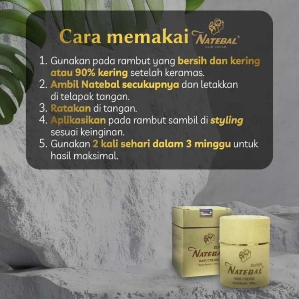 Super natebal hair cream - minyak rambut 100gr