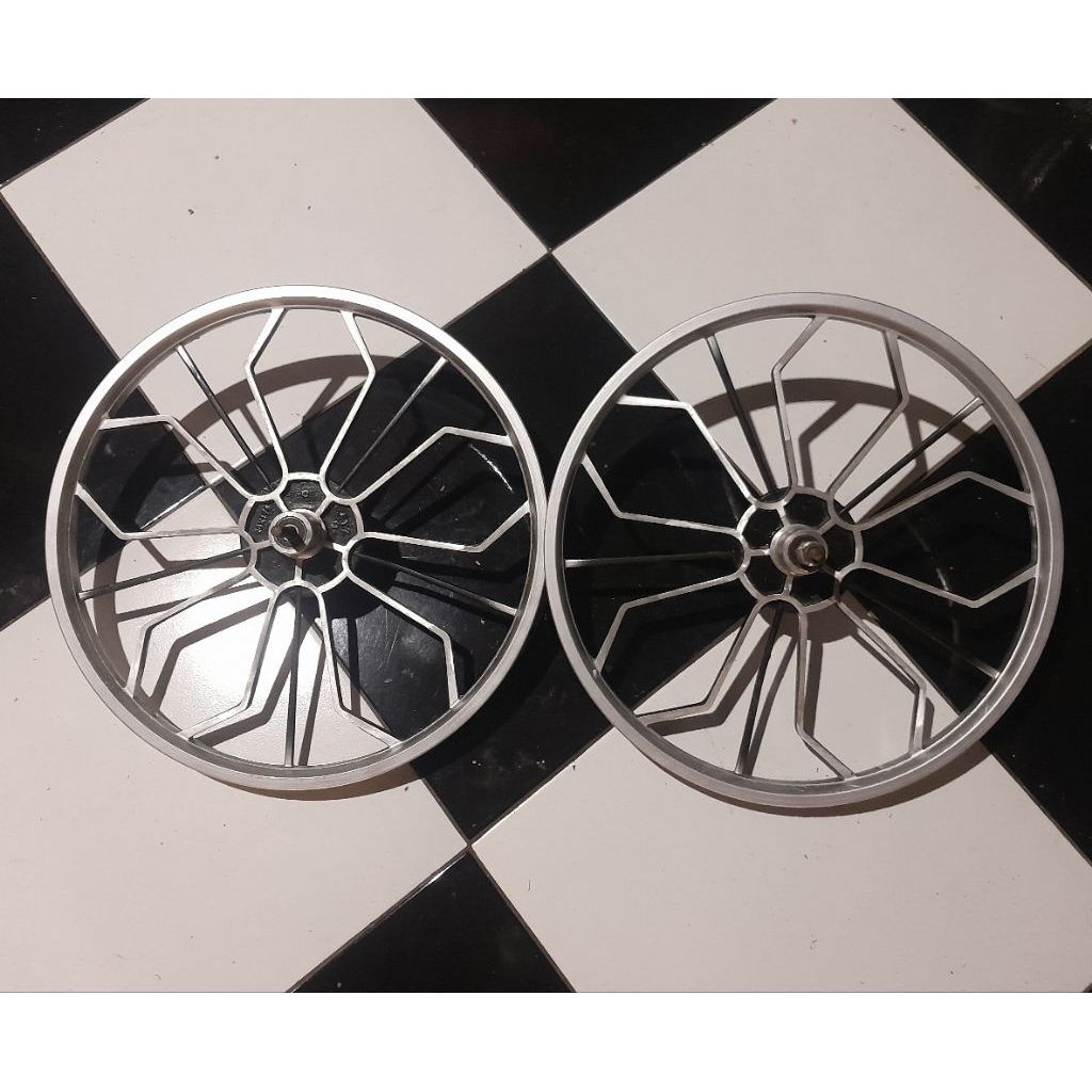 velg 20 SEPASANG kipas alloy velg palang 3 alloy model akar bmx racing velg lowrider velg jari serib