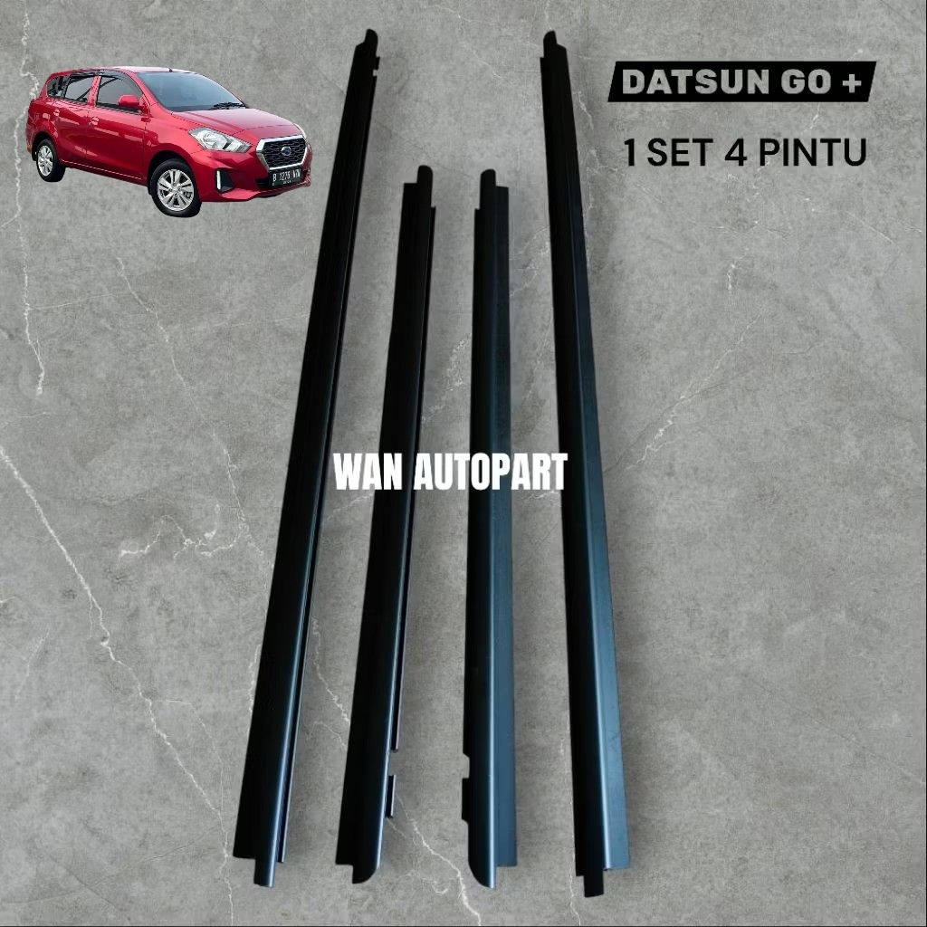 WEATHER STRIP KARET KACA PINTU PELIPIT LUAR MOBIL DATSUN GO + /PANCA