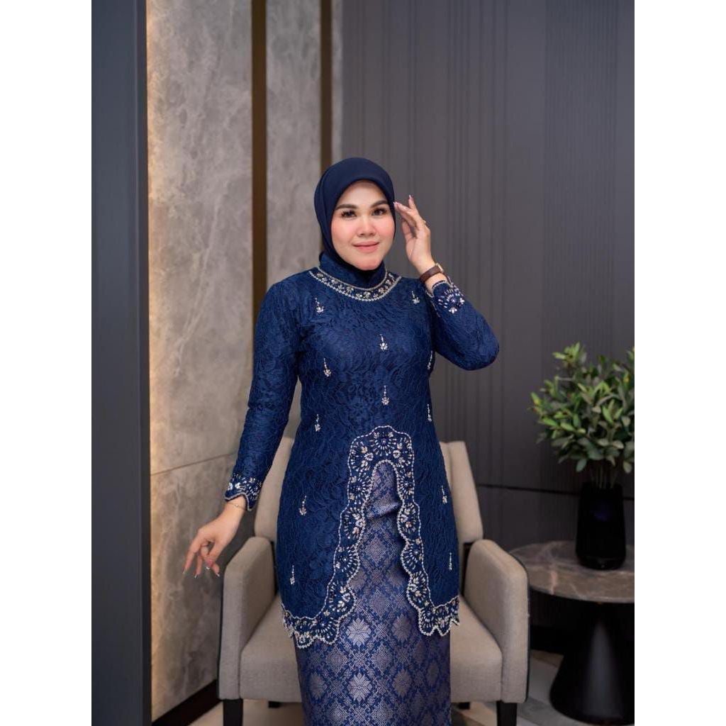 (COD) SET KEBAYA BURKAT PAYET NALA || KEBAYA IBU HAJAT || SET TUNIK BROKAT PREMIUM || KEBAYA WISUDA 