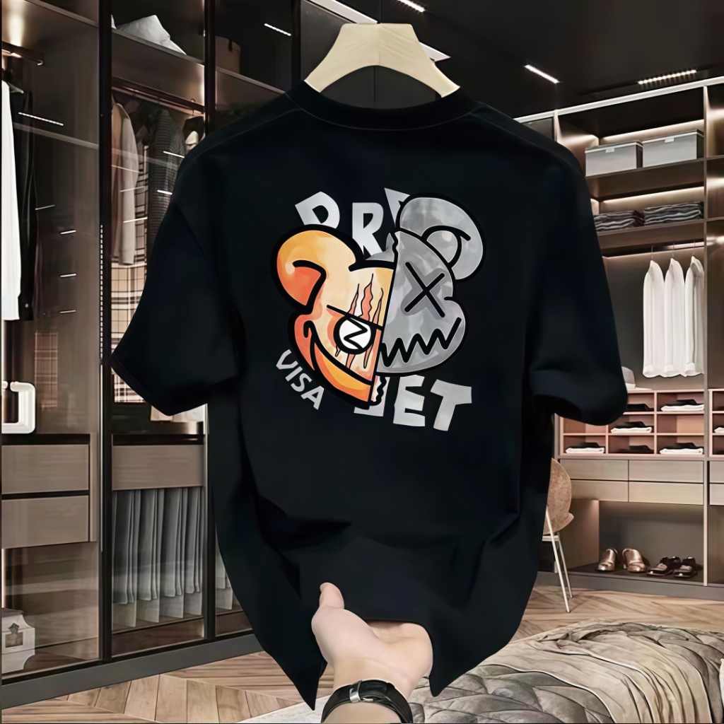 (COD)   Terbaru & Trendy! Kaos Bearbrick Patchwork Wajib Punya Fashionista