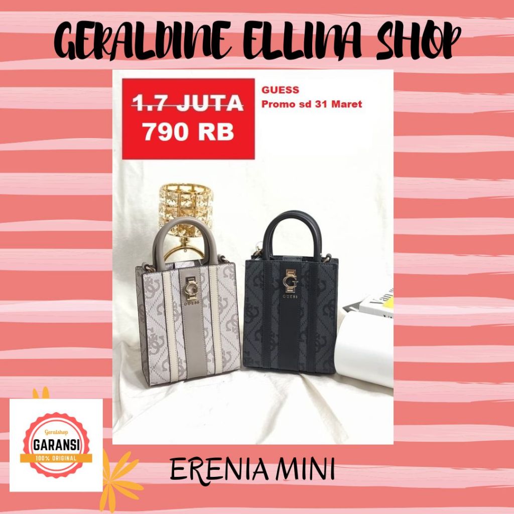 Tas Wanita Guess 100% Original SALE satchel bag seri ERENIA MINI